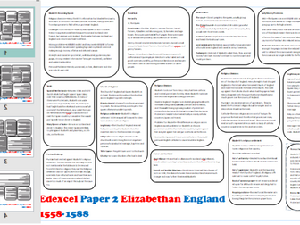 A3 Elizabethan England Knowledge Organiser