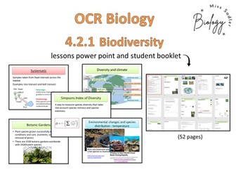 OCR Biology 4.2.1 Biodiversity (12 lessons)