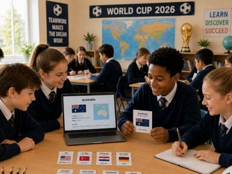 World Cup Countries, Flags, Capitals & Groups Activity Cards