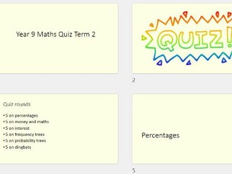Year 9 Quiz 2