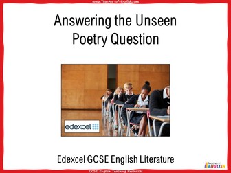 Edexcel GCSE English Literature Unseen Poetry
