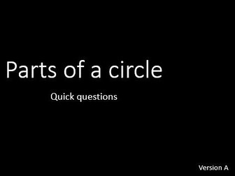 Parts of a Circle : 10 Quick Questions quiz