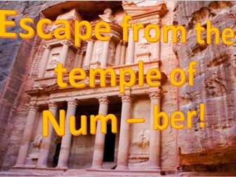 Escape from the temple of Num - ber! A fun GCSE foundation maths revision task