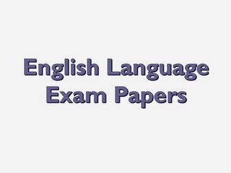 English Language exam prep
