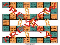 Idioms #1 Chutes and Ladders Board Game