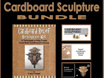 Cardboard Sculpture Resource BUNDLE with 3 PowerPoints and PDF Lesson Guide