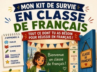 French Classroom Survival Kit  Back to School