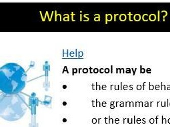 ICT GCSE Protocols lesson worksheet