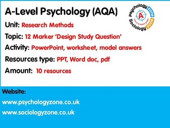 AQA Level Psychology: Design a study question (12 mark type).