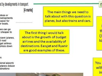 Tourism revision powerpoint (Including exam questions and model answers)