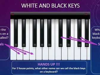 Notes on the keyboard