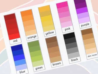 Colour charts in shades