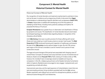 OCR PSYCHOLOGY MENTAL HEALTH