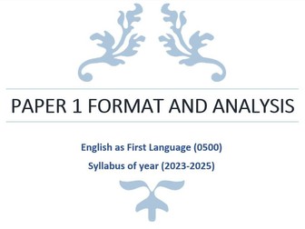 IGCSE English as first language (0500) paper 1
