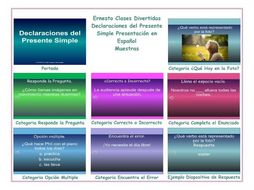 present simple tense spanish powerpoint presentations by eslfungames