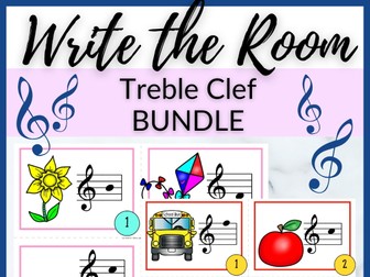 Treble Clef Write the Room BUNDLE for Music