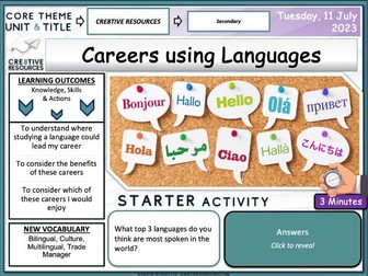 Careers using Languages