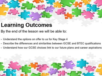 GCSE Option Choices & Careers Lesson - including LMI