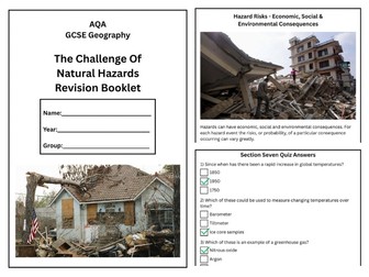 The Challenge Of Natural Hazards Revision Booklet