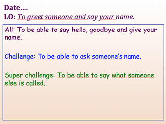 PPT: Greet someone and say your name - French