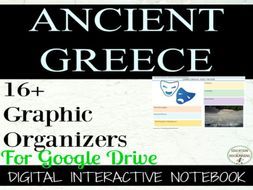 Ancient Greece Digital Interactive Notebook pages for Google Drive