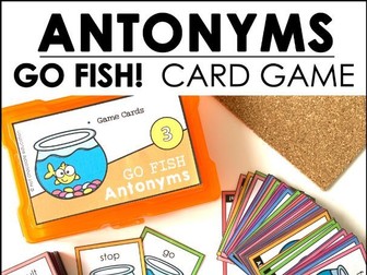 Antonym & Opposite Words GO FISH Card Game | Vocabulary Building Memory