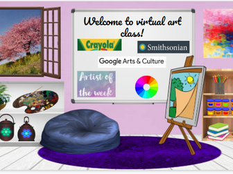 Bitmoji Virtual Classroom Template - Art