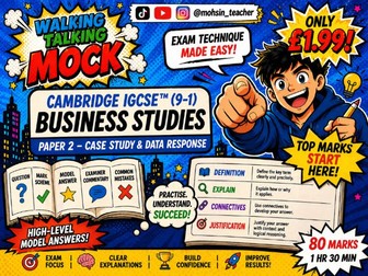 GCSE Business (CIE 0986) Walking Talking Mock – Paper 2 June 2023 | Exam Technique & Model Answers