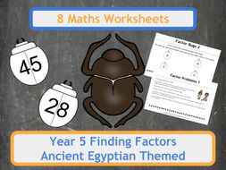 Factor Scarab Beetles (Factor Bugs) for Year 5 Classes
