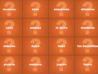 Spanish Sentence Builders: Unit 12 Saying what I eat at each meal - activities