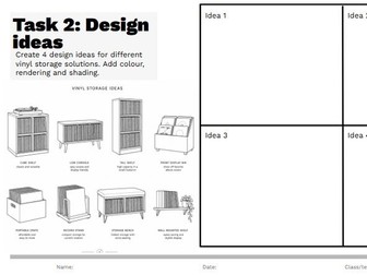 Design and Technology cover task: Vinyl storage solution