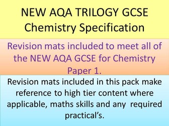 NEW AQA 2016 GCSE Trilogy Chemistry revision mats