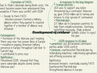 Coldwar- Edexcel history notes