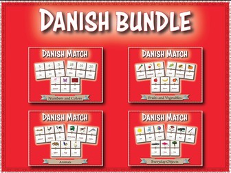 Danish Vocabulary Match Bundle