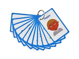 My Feelings and Emotion Boys 12 PECS Flashcards For Visual Aid Special Ed, Speech Delay Non Verbal