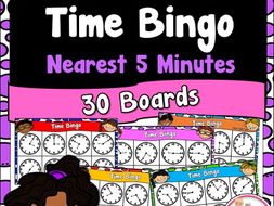 Time Bingo to the Nearest 5 Minutes