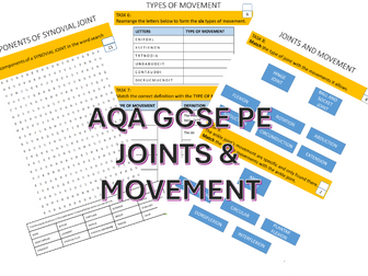 AQA GCSE PE - Joints and Movement wordbook