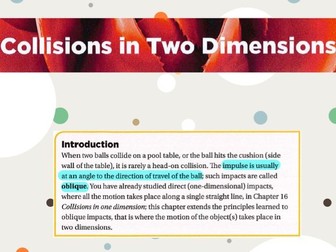 Collisions in Two Dimensions