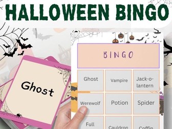 Halloween Vocabulary Bingo (English ESL)