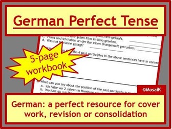 German Perfect Tense workbook