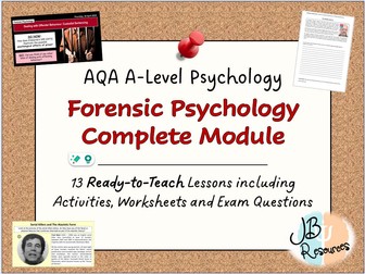 A-LEVEL PSYCHOLOGY - FORENSIC PSYCHOLOGY [COMPLETE TOPIC - Includes Slides and Worksheets]