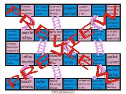 Word Order Chutes and Ladders Board Game
