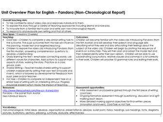 TalkForWriting English Planning - Avatar's Pandora - SPACE - Non-Chronological Report