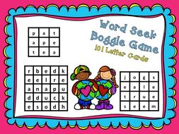 Giant Word Seek Pack– Boggle Word Search Game – 101 Unique Boards!