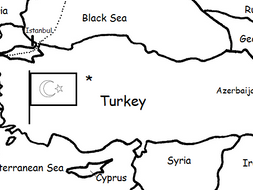 TURKEY - Printable handout with map and flag | Teaching Resources
