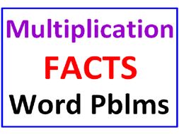 Multiplication Facts Word Problems