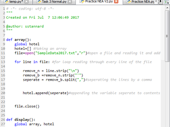 Edexcel Specimen NEA Crawdale Hotel Solution 1CP1/3A