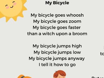 KS1/Year 1/Year2 Performance Poem My Bicycle