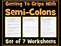 Semi-Colons Worksheets | Teaching Resources