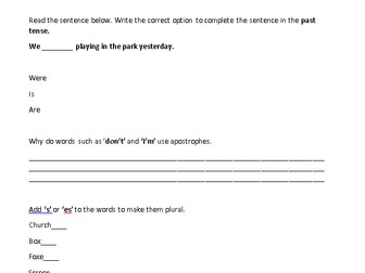 KS1 GPS Word document with answers.